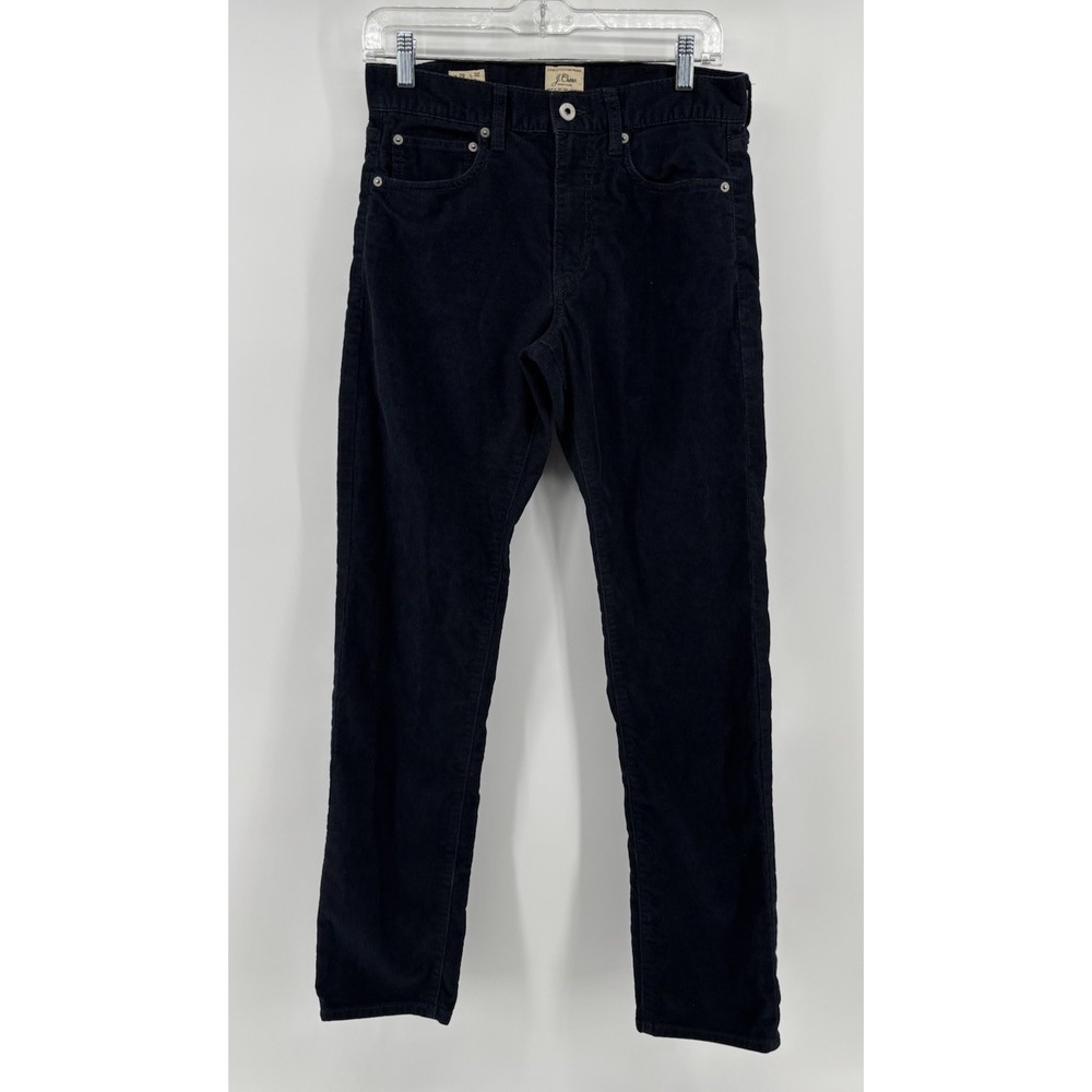 J.Crew 770 Straight Leg Corduroy Jeans Mens 28x30, Navy Blue Comfort Versatile